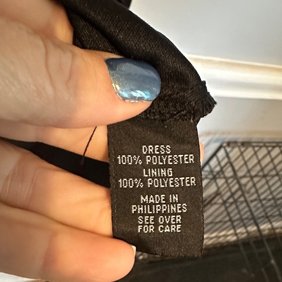 Iz Byer Black Long Sleeve Dress with Embellished Cuffs - Picture 10 of 10